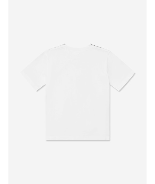 MM6 Maison Margiela Kids Metallic Effect T-Shirt in White de pas cher