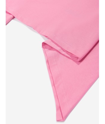 MM6 Maison Margiela Kids Asymmetric Logo T-Shirt in Pink à prix réduit toute l'année