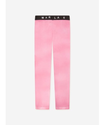 MM6 Maison Margiela Kids Logo Leggings in Pink paiement sécurisé