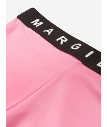 MM6 Maison Margiela Kids Logo Leggings in Pink paiement sécurisé