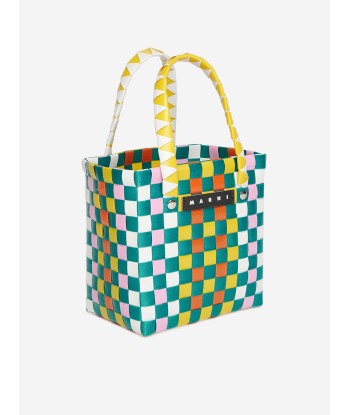 MARNI Girls Woven Micro Basket Bag in Yellow (14cm) Découvrez la collection