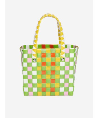 MARNI Girls Woven Micro Basket Bag in Green (14 cm) pour bénéficier 