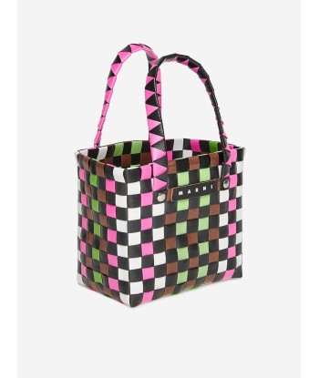 MARNI Girls Woven Micro Basket Bag in Pink (14cm) Par le système avancé 