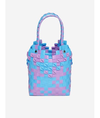 MARNI Girls Woven Diamond Basket Bag in Pink (18cm) en ligne