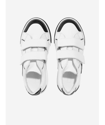 Dolce & Gabbana Kids Leather Portofino Trainers in White la colonne vertébrale