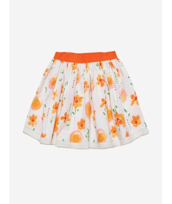 MARNI Girls Flower Print Skirt in White Le MVP de beaucoup