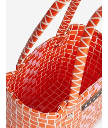 MARNI Girls Box Basket Bag in Orange (18cm) pas cher chine