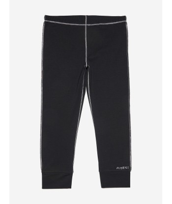 MARNI Girls Logo Leggings in Black pas cher 