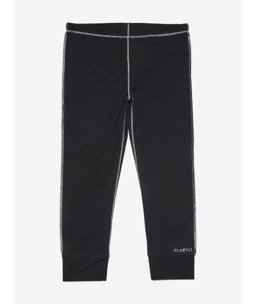 MARNI Girls Logo Leggings in Black pas cher 