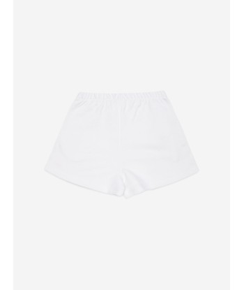 MARNI Girls Embellished Flower Shorts in White de l' environnement