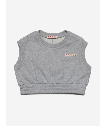 MARNI Girls Sleeveless Sweatshirt in Grey la colonne vertébrale