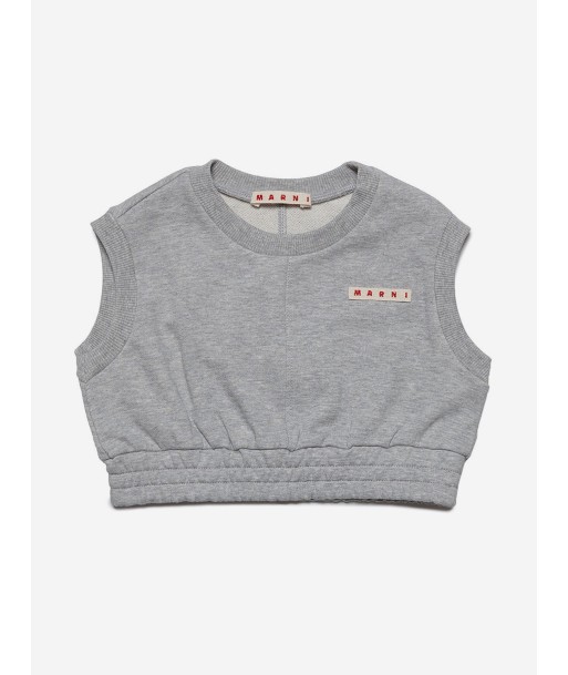 MARNI Girls Sleeveless Sweatshirt in Grey la colonne vertébrale