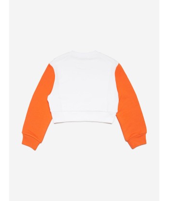 MARNI Girls Embellished Flower Sweatshirt in White 50-70% off 