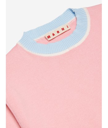 MARNI Girls Logo Jumper in Pink la chaussure