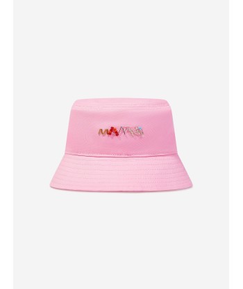 MARNI Girls Logo Bucket Hat in Pink l'achat 