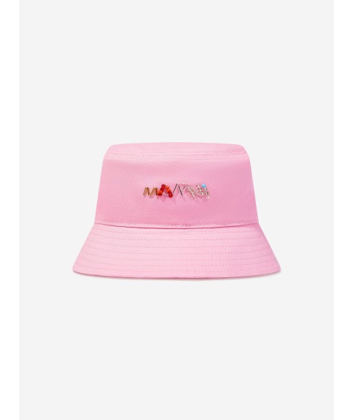 MARNI Girls Logo Bucket Hat in Pink l'achat 