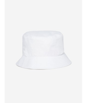 MARNI Girls Logo Bucket Hat in White basket pas cher