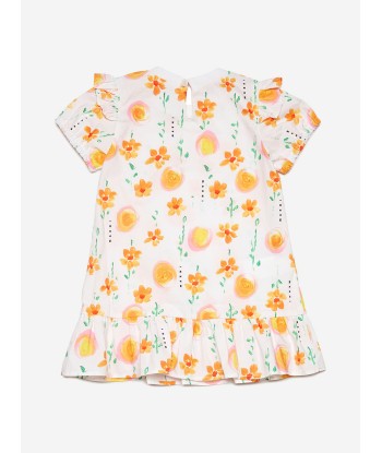 MARNI Baby Girls Flower Print Dress in White pas cheres