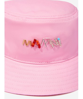 MARNI Girls Logo Bucket Hat in Pink l'achat 