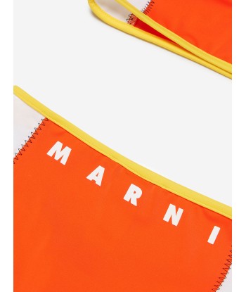 MARNI Girls Logo Bikini in Orange en ligne