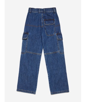 MARNI Kids Two-Tone Cargo Jeans in Blue l'évolution des habitudes 