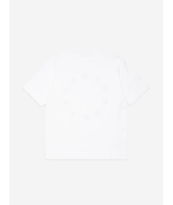 MARNI Kids Logo Print T-Shirt in White meilleur choix