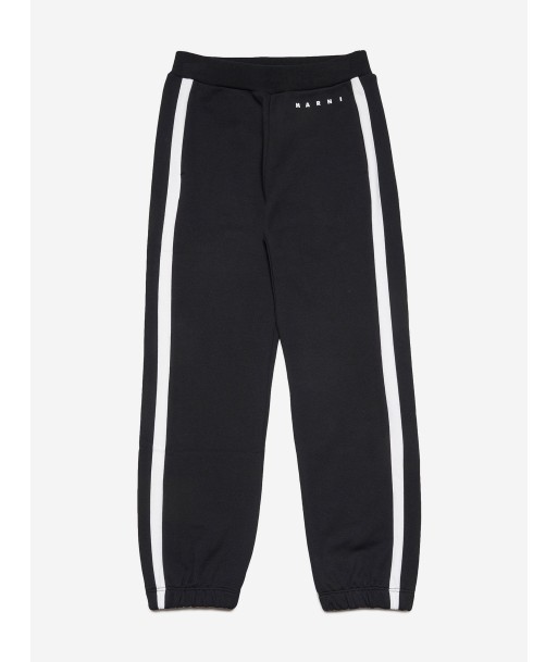 MARNI Kids Stripe Logo Joggers in Black Fin de série