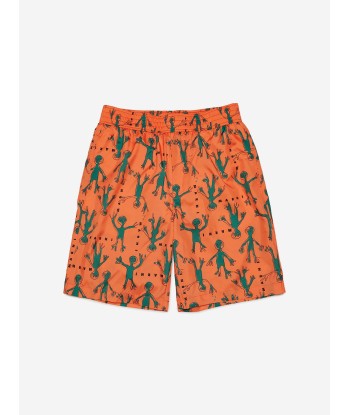 MARNI Boys Frog Print Swim Shorts in Orange de l' environnement