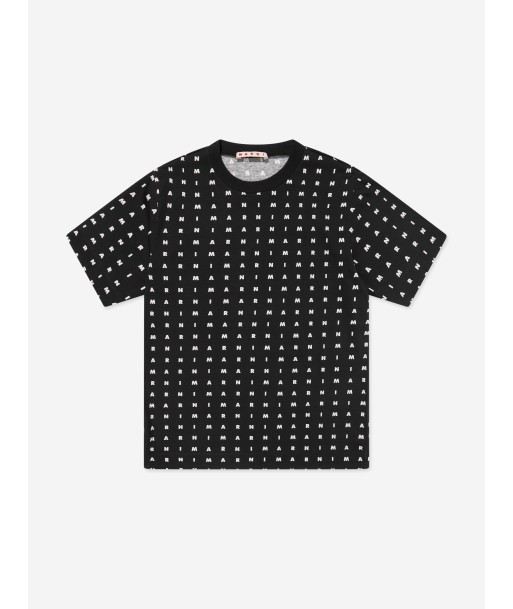 MARNI Kids Logo T-Shirt in Black Par le système avancé 