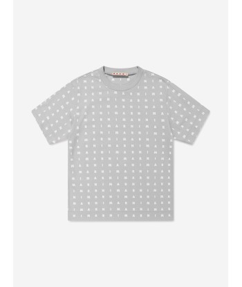 MARNI Kids Logo T-Shirt in Grey 2023