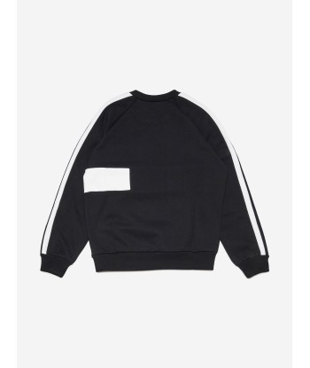 MARNI Kids Striped Logo Sweatshirt in Black basket pas cher