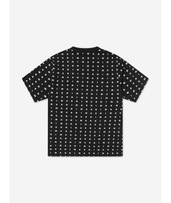 MARNI Kids Logo T-Shirt in Black Par le système avancé 