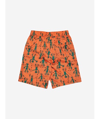 MARNI Boys Frog Print Swim Shorts in Orange de l' environnement