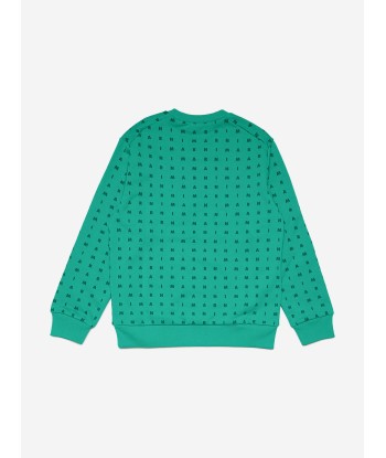 MARNI Kids Logo Sweatshirt in Green à prix réduit toute l'année