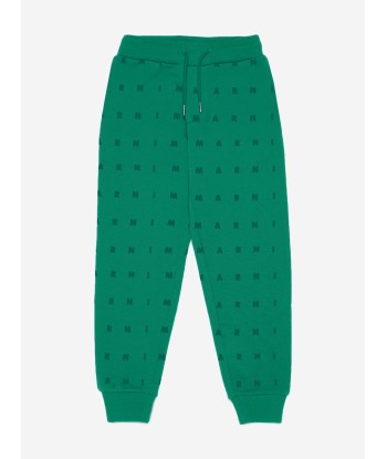 MARNI Kids Logo Joggers in Green plus qu'un jeu 