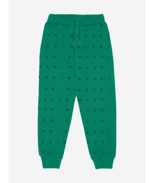 MARNI Kids Logo Joggers in Green plus qu'un jeu 