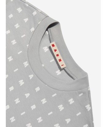 MARNI Kids Logo T-Shirt in Grey 2023