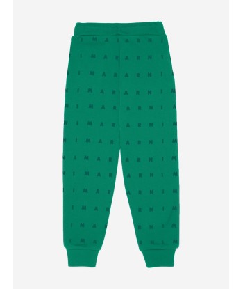 MARNI Kids Logo Joggers in Green plus qu'un jeu 