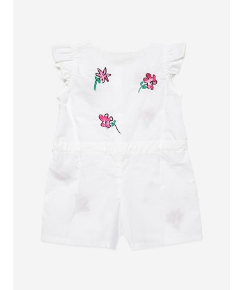 MARNI Baby Girls Embroidered Flower Romper in White Profitez des Offres !