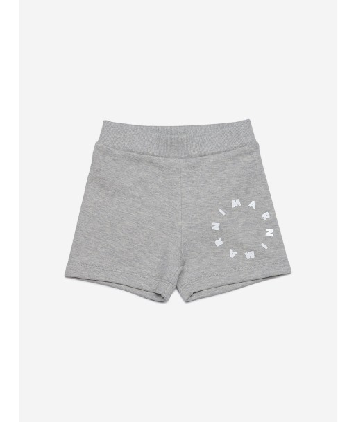 MARNI Baby Round Logo Shorts in Grey la chaussure