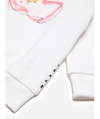 MARNI Baby Girls Flower Print Sweatshirt in White suggérées chez