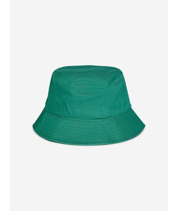 MARNI Kids Logo Bucket Hat in Green en stock