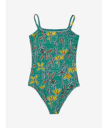 MARNI Girls Carioca Print Swimsuit in Green Venez découvrir notre 