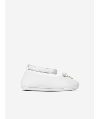 Dolce & Gabbana Baby Girls Leather Pre-Walkers in White des créatures d'habitude