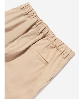 Versace Boys Gabardine Shorts in Beige les muscles