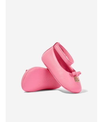 Dolce & Gabbana Baby Girls Leather Pre Walker Shoes in Pink sur le site 