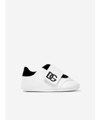 Dolce & Gabbana Baby Boys Leather Pre Walker Trainers in White Toutes les collections ici