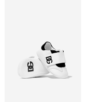 Dolce & Gabbana Baby Boys Leather Pre Walker Trainers in White Toutes les collections ici