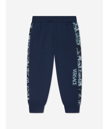 Versace Boys Barocco Logo Joggers in Navy de l' environnement