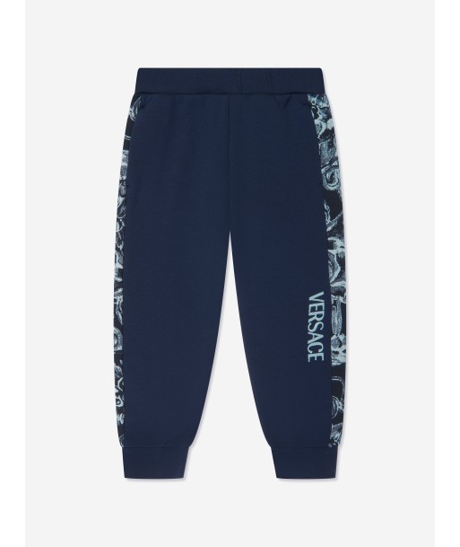 Versace Boys Barocco Logo Joggers in Navy de l' environnement